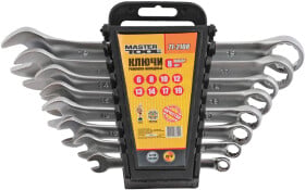 Набір ключів ріжкових MasterTool 702108 6x7-20x22 мм 8 шт