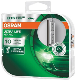Автолампа Osram Xenarc Ultra Life D1S PK32d-2 35 W прозрачная delete_18261087