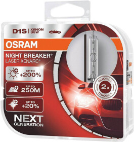 Автолампа Osram Xenarc Night Breaker Laser D1S PK32d-2 35 W прозора 66140XNLHCB