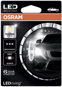 Автолампа Osram LEDriving Premium C5W SV8,5-8 1 W белая 6497WW-01B