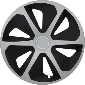 Комплект колпаков на колеса JESTIC Roco Ring Mix цвет серебристый + черный