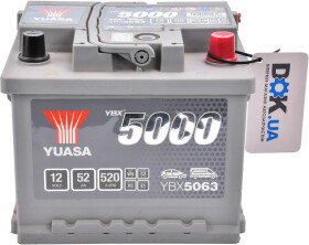 Аккумулятор Yuasa 6 CT-52-R YBX 5000 YBX5063