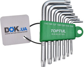 Набір ключів TORX Toptul GAAL0705 T10-T40 7