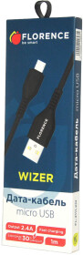 Кабель Florence Wizer FL-2111-KM USB - Micro USB 1 м