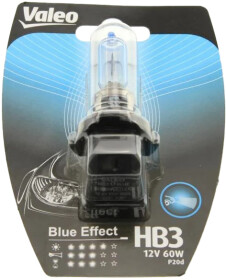 Автолампа Valeo Blue Effect HB3 P20d 60 W светло-голубая 32526