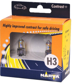 Автолампа Narva Contrast + H3 PK22s 55 W прозрачная 485212box