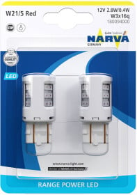 Автолампа Narva Range Power LED W21/5W BAU15s 2,7 W белая 180094000