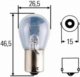 Автолампа Behr Hella R18W BA15s 18 W світло-блакитна 8GA002072121