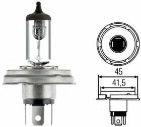 Автолампа Behr Hella R2 (Bilux) P45t 40 W 45 W прозора 8GD002088141