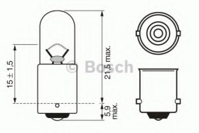 Автолампа Bosch T4W 4 W 1987302287