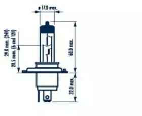 Автолампа Narva Range Power 110 H4 P43t-38 55 W 60 W прозора 48061