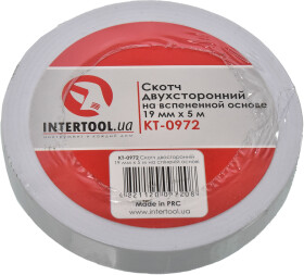 Двухсторонний скотч Intertool KT0972 на полиэтиленовой основе 19 мм x 5 м