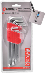 Набір ключів шестигранних Intertool ht0603 1,5-10 мм 9 шт