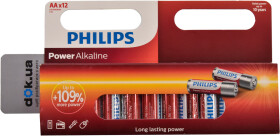 Батарейка Philips Alkaline Power LR6P12W10 AA (пальчиковая) 1,5 V 12 шт