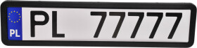 Рамка номерного знака Elegant EL100597 цвет черный матовый нержавеющая сталь
