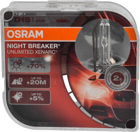 Автолампа Osram Xenarc Night Breaker Unlimited D1S PK32d-2 35 W прозрачная 66140XNB-HCB