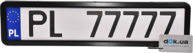 Рамка номерного знака Elegant EL100568 колір чорний глянсовий неіржавіюча сталь