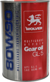 Трансмиссионное масло Wolver Gear Oil GL-5 80W-90 минеральное