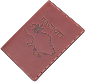 Обложка для паспорта Grande Pelle Карта 16772 светло-коричневий