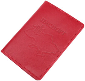 Обложка для паспорта Grande Pelle Карта 16775 красный