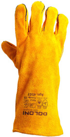 Краги Doloni D-Flame шкіряні (спилок) жовтий