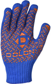 Рукавички робочі Doloni Універсал Профі трикотажні з покриттям ПВХ сині