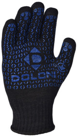 Перчатки рабочие Doloni Универсал Плюс трикотажные с покрытием ПВХ черные