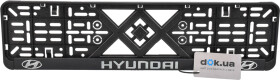Рамка номерного знака Vitol 50261 цвет черный на Hyundai пластик