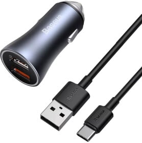 USB зарядка в авто Baseus Golden Contactor Pro TZCCJD-A0G