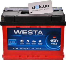 Аккумулятор Westa 6 CT-63-L WEFB6300LB2