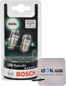 Автолампа Bosch Retrofit LED T4W BA9s 1 W прозора 1987301514