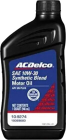 Моторное масло ACDelco Synthetic Blend 10W-30 полусинтетическое