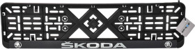Рамка номерного знака Vitol 50274 черный Skoda