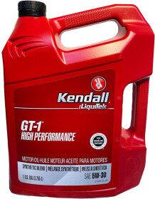 Моторное масло Kendall GT-1 High Performance Motor Oil with LiquiTek 5W-30 полусинтетическое