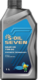 Трансмиссионное масло S-Oil Seven Gear HD GL-5 75W-90 синтетическое