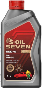 Моторное масло S-Oil Seven Red #9 SN 0W-20 синтетическое