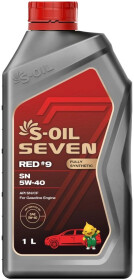 Моторное масло S-Oil Seven Red #9 SN 5W-40 синтетическое