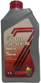 Моторное масло S-Oil Seven Red #5 SL 10W-40 полусинтетическое