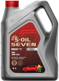 Моторна олива S-Oil Seven Red #7 SN 5W-20 синтетична