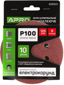 Круг шліфувальний Apro 828023 по металу та дереву P100
