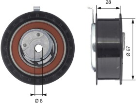 Натяжной ролик ремня ГРМ Gates T43052