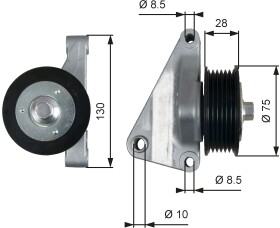 Обвідний ролик поліклинового ременя Gates T36422
