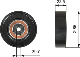 Обводной ролик поликлинового ремня Gates T36274