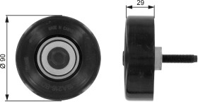Обводной ролик поликлинового ремня Gates T36089