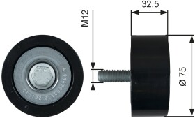 Обводной ролик поликлинового ремня Gates T36741