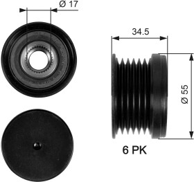Муфта генератора Gates OAP7090