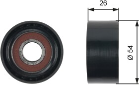 Обводной ролик поликлинового ремня Gates T36481