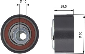Натяжной ролик ремня ГРМ Gates T43147
