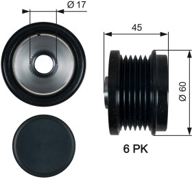 Муфта генератора Gates OAP7155