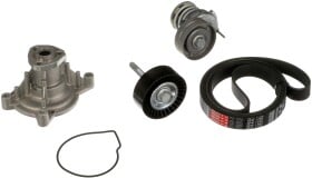 Комплект поликлиновых ремней + помпа Gates KP76PK1735